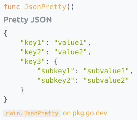 prettyJson